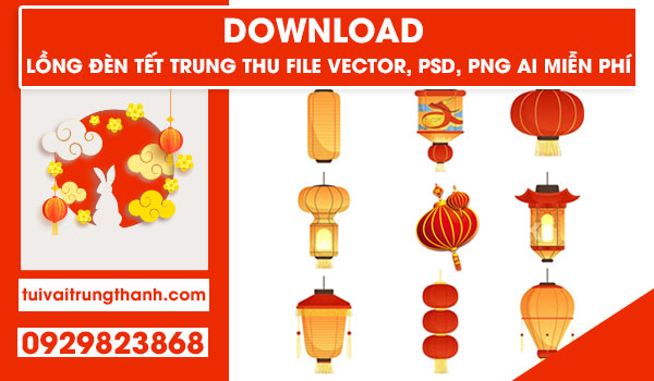 Download Lồng Đèn Tết Trung Thu File Vector, PSD, PNG, AI Miễn Phí