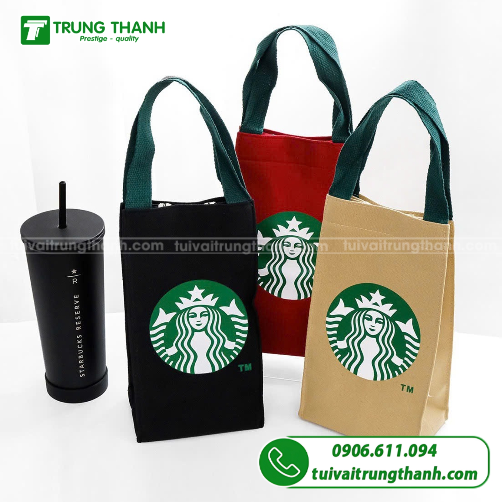 Túi đựng bình giữ nhiệt Starbucks