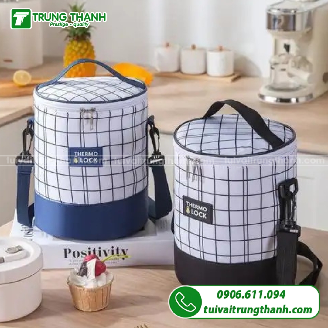 Túi vải đựng cơm dáng hộp