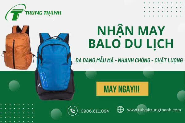 Nhận may balo du lịch giá rẻ - Túi Vải Trung Thành