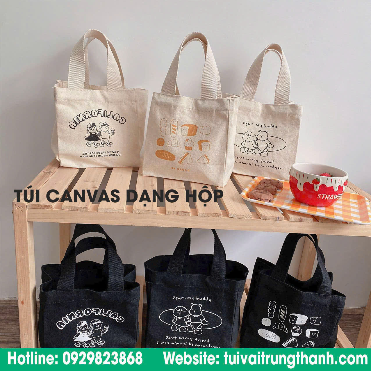 Túi canvas dạng hộp