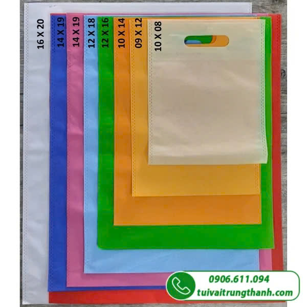 So sánh kích thước túi vải không dệt