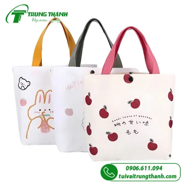 Túi cầm tay họa tiết dễ thương