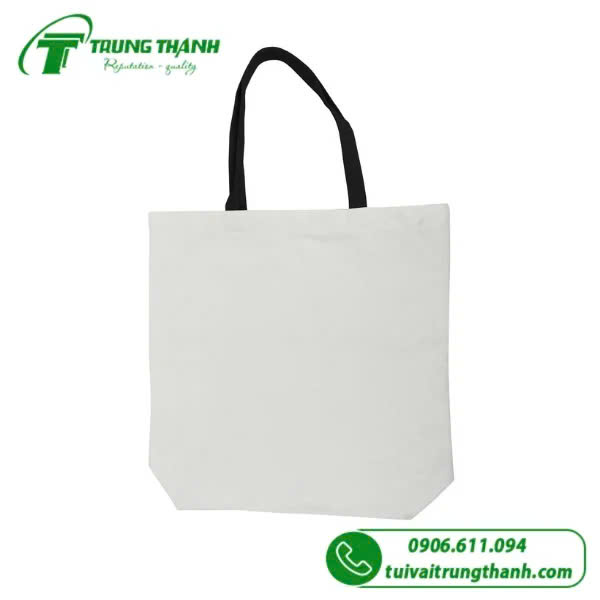 Túi vải trắng chặt đáy