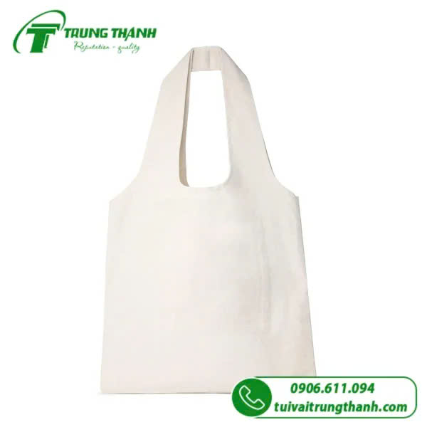Túi vải canvas bố trắng đeo vai