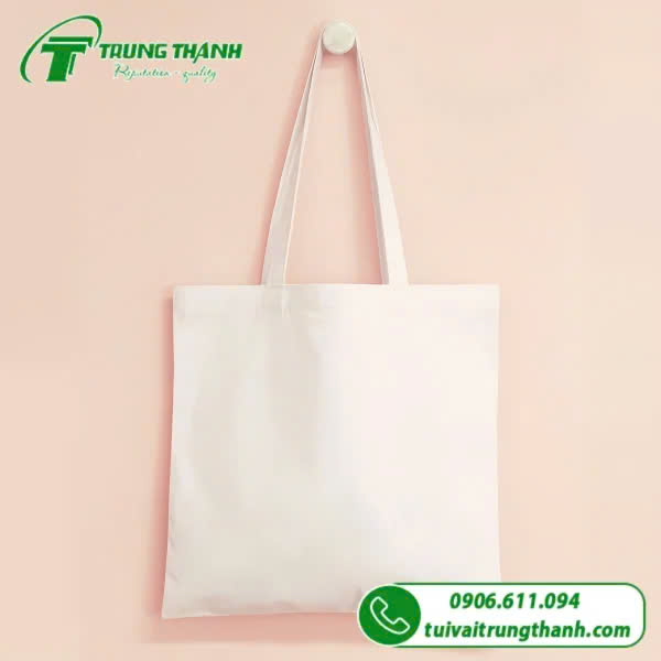 Túi vải trắng vuông