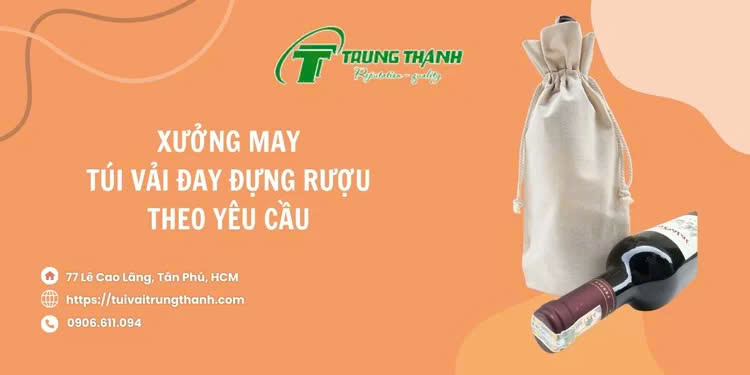 Túi Vải Đay Đựng Rượu