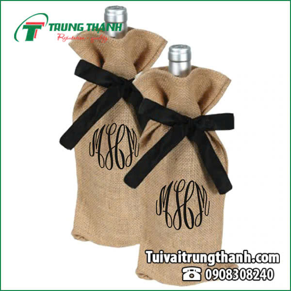 Gia công túi vải đay đựng rượu giá sỉ
