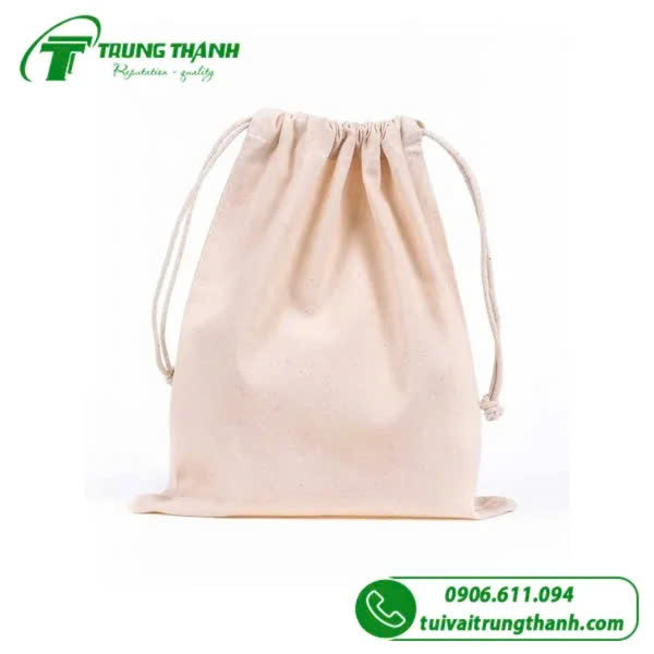 Túi vải bố mini trắng