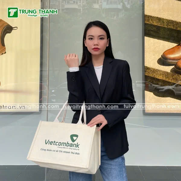 Túi đay in logo Vietcombank