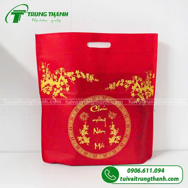 Túi vải không dệt chúc mừng năm mới