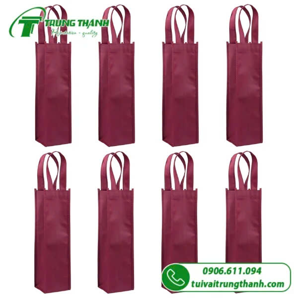 Túi vải đựng rượu trơn, không in