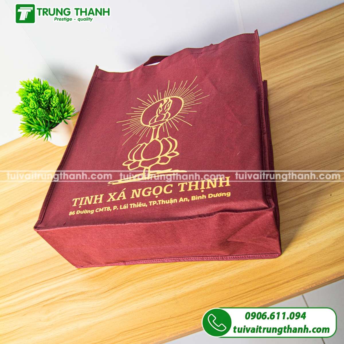 Đáy túi may đứng chắc chắn