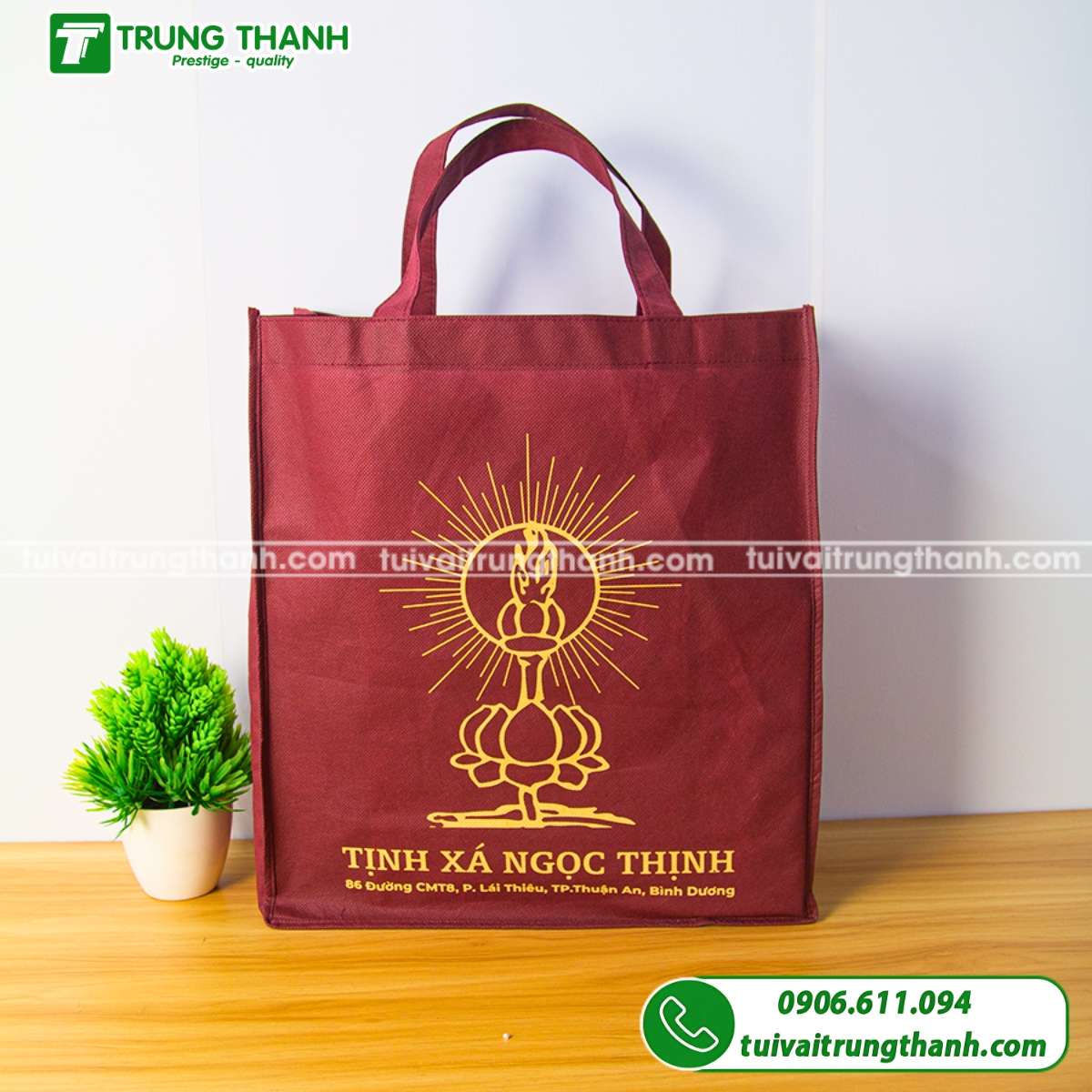 Túi vải quà tặng Tịnh xá Ngọc Thịnh
