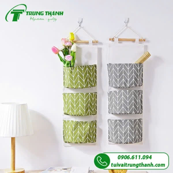 Túi vải treo tường có nhiều ngăn