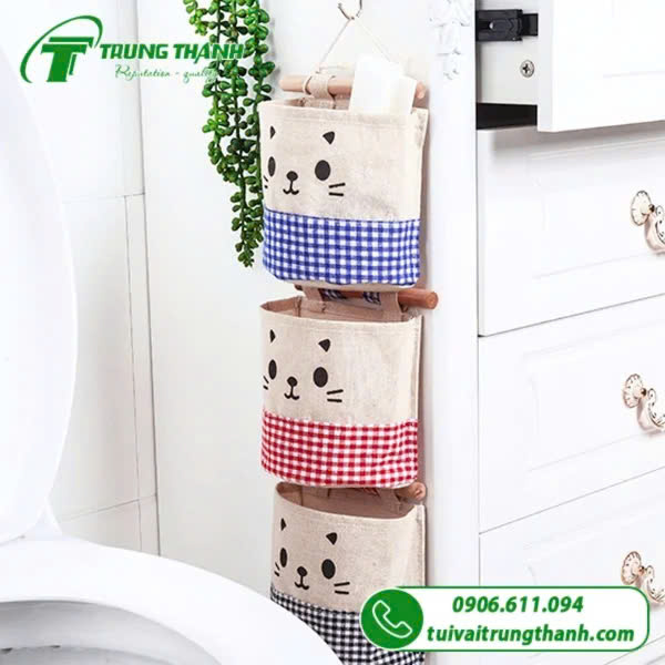 Túi vải nhiều ngăn giúp sắp xếp đồ đạc gọn gàng