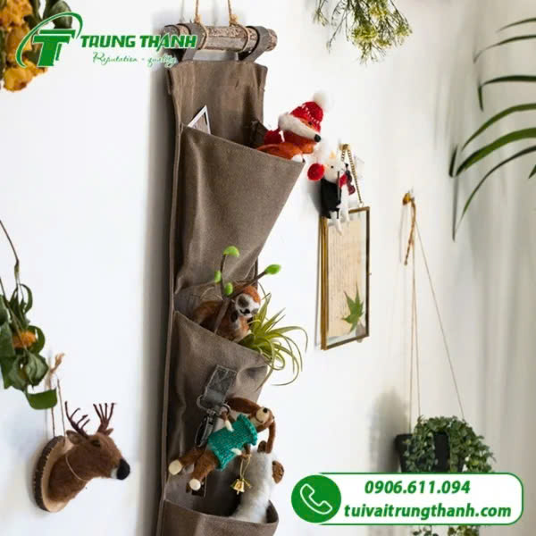 Túi treo tường màu rêu