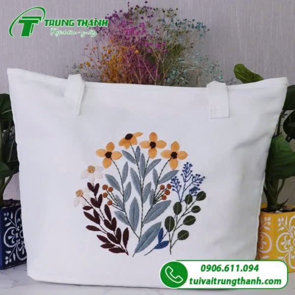 Thêu túi vải