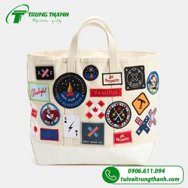 Túi vải gắn sticker