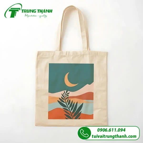 Vẽ trang trí phong cảnh lên túi vải