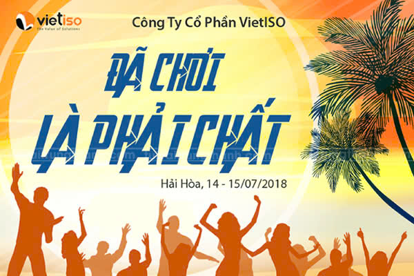Mẫu backdrop team building bãi biển bắt mắt