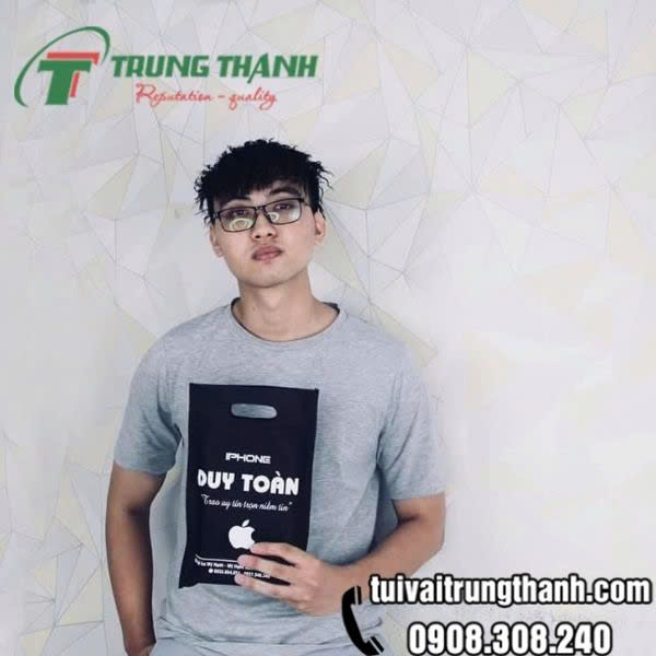 Túi vải không dệt đựng điện thoại hạt xoài giá rẻ uy tín