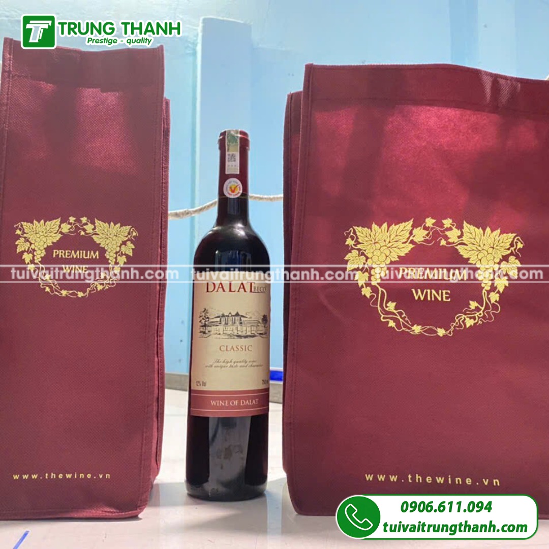Kho túi vải đựng rượu The Wine đã hoàn thiện