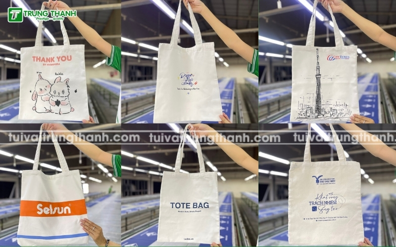 Mẫu túi canvas in hình theo yêu cầu doanh nghiệp