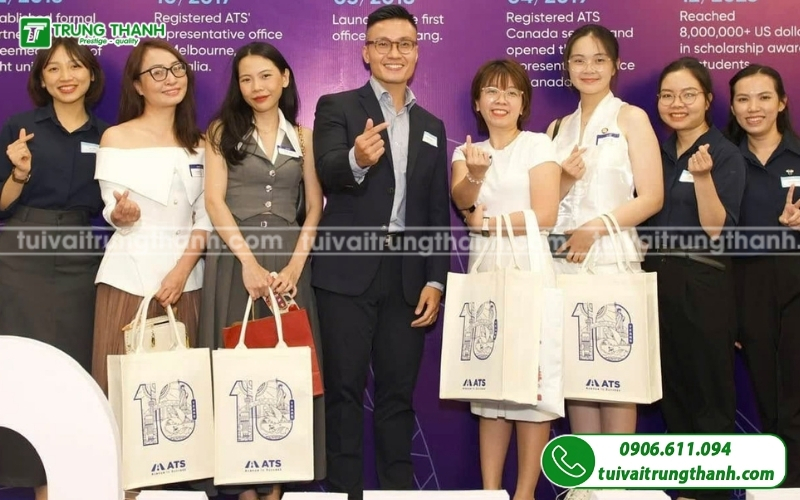 Feedback khách hàng sự kiện ATS về Túi Vải Canvas của Túi Vải Trung Thành