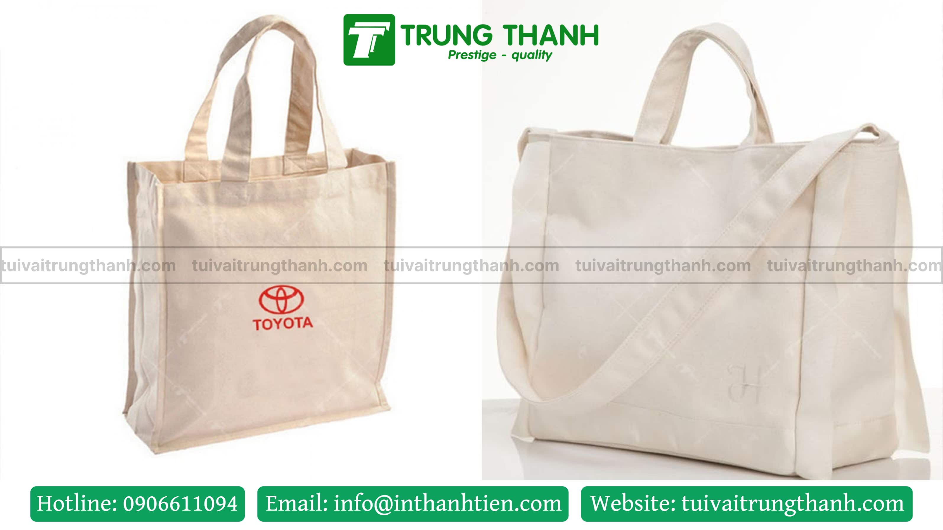 Mẫu túi canvas hộp do Túi Vải Trung Thành sản xuất