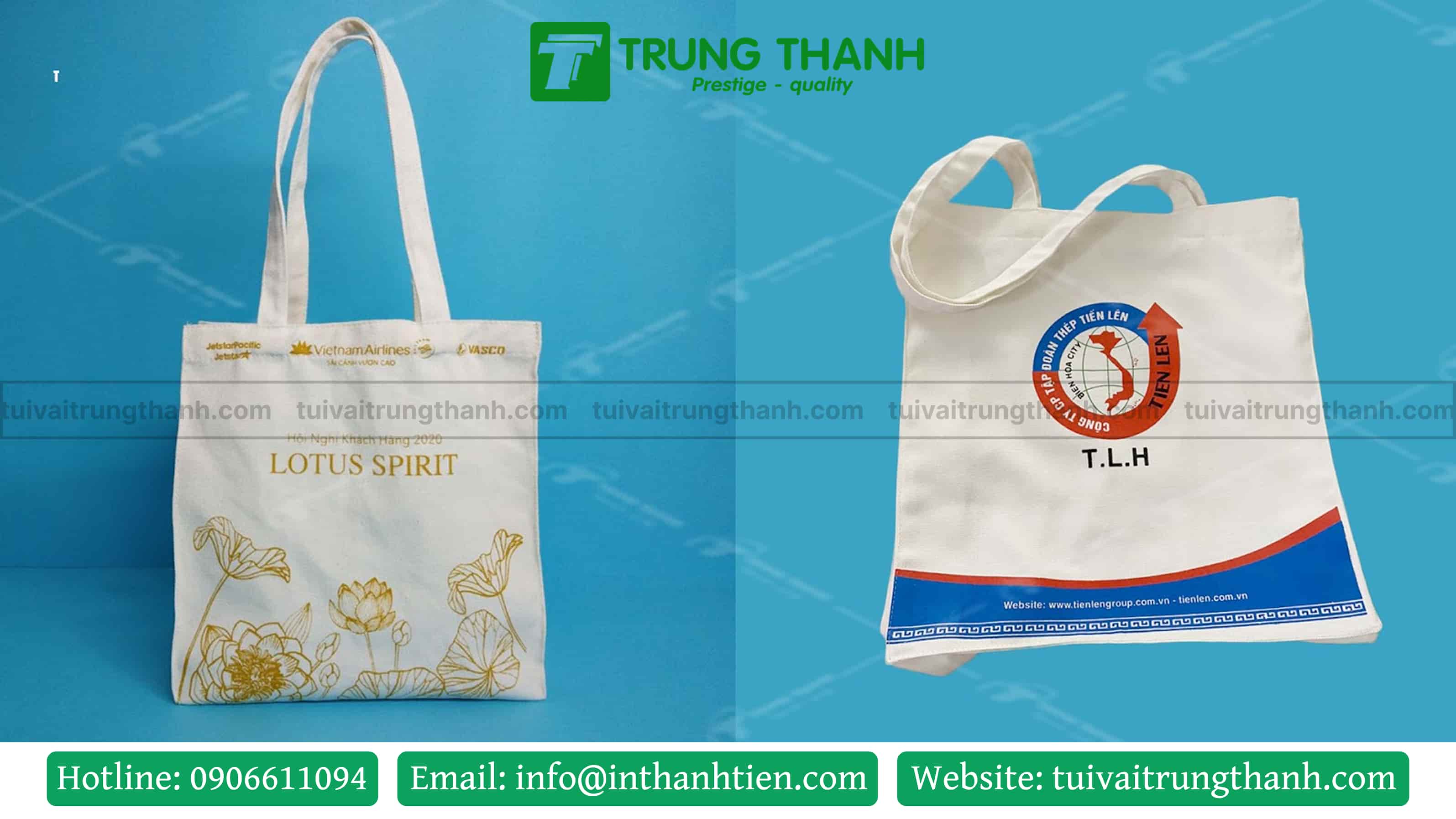 Mẫu túi vải canvas hộp làm quà tặng doanh nghiệp