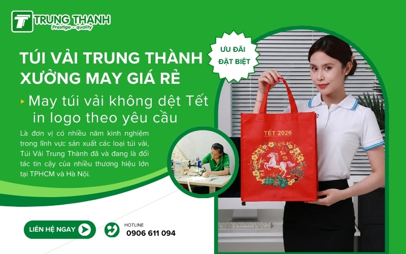 Túi Vải Trung Thành - Xưởng may túi vải không dệt in logo theo yêu cầu uy tín