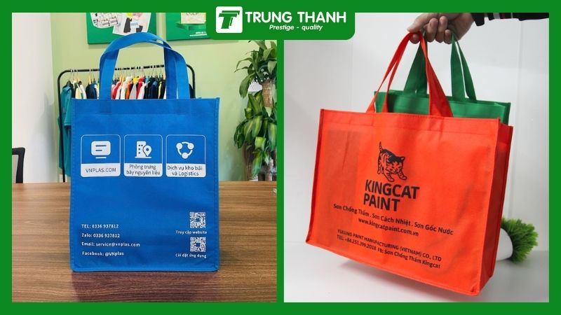 Túi vải không dệt in logo thương hiệu