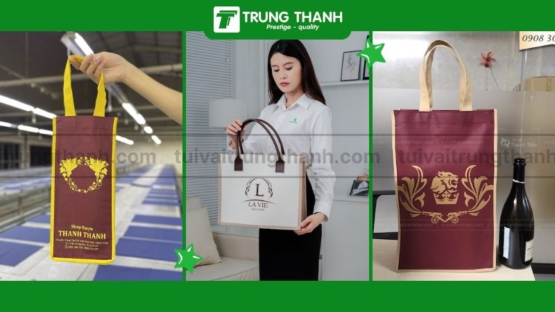 Mẫu túi vải đựng rượu và túi vải cho hội nghị